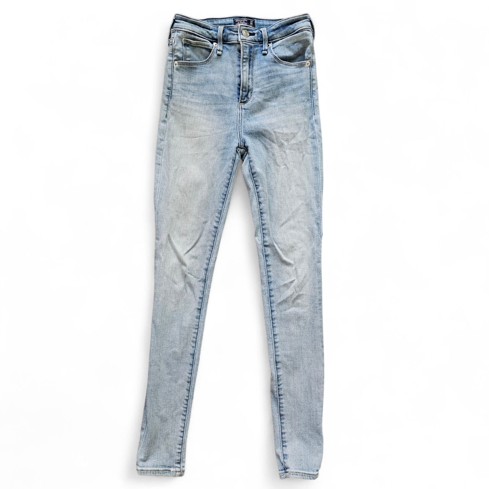 Abercrombie & Fitch Light Denim Simone High Rise Super Skinny Jeans Sz 24